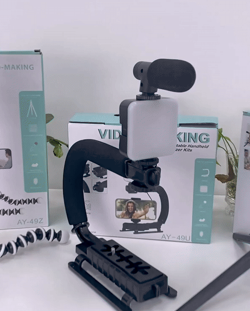 ESTABILIZADOR CON LUZ PARA TELÉFONO Y CÁMARA