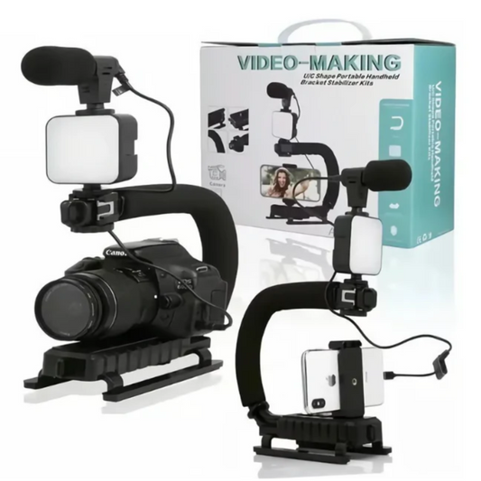 ESTABILIZADOR CON LUZ PARA TELÉFONO Y CÁMARA