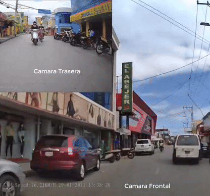 CÁMARA DELANTERA Y TRASERA PARA VEHÍCULO